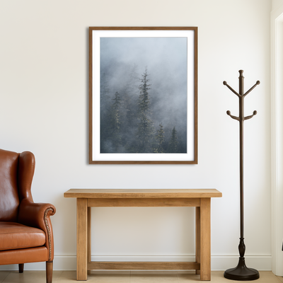 AUTO-MOCKUP ROOM | Misty Trees 2 Wall Art