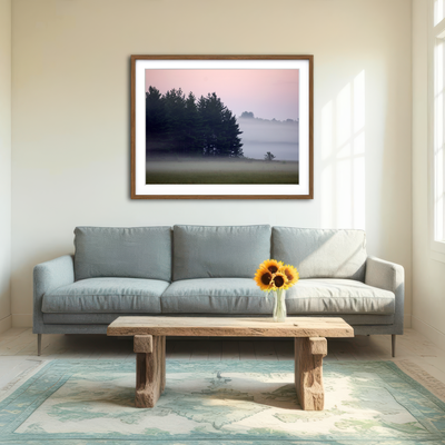 AUTO-MOCKUP ROOM | Misty Wisconsin Morning Castle Rock Lake Wall Art