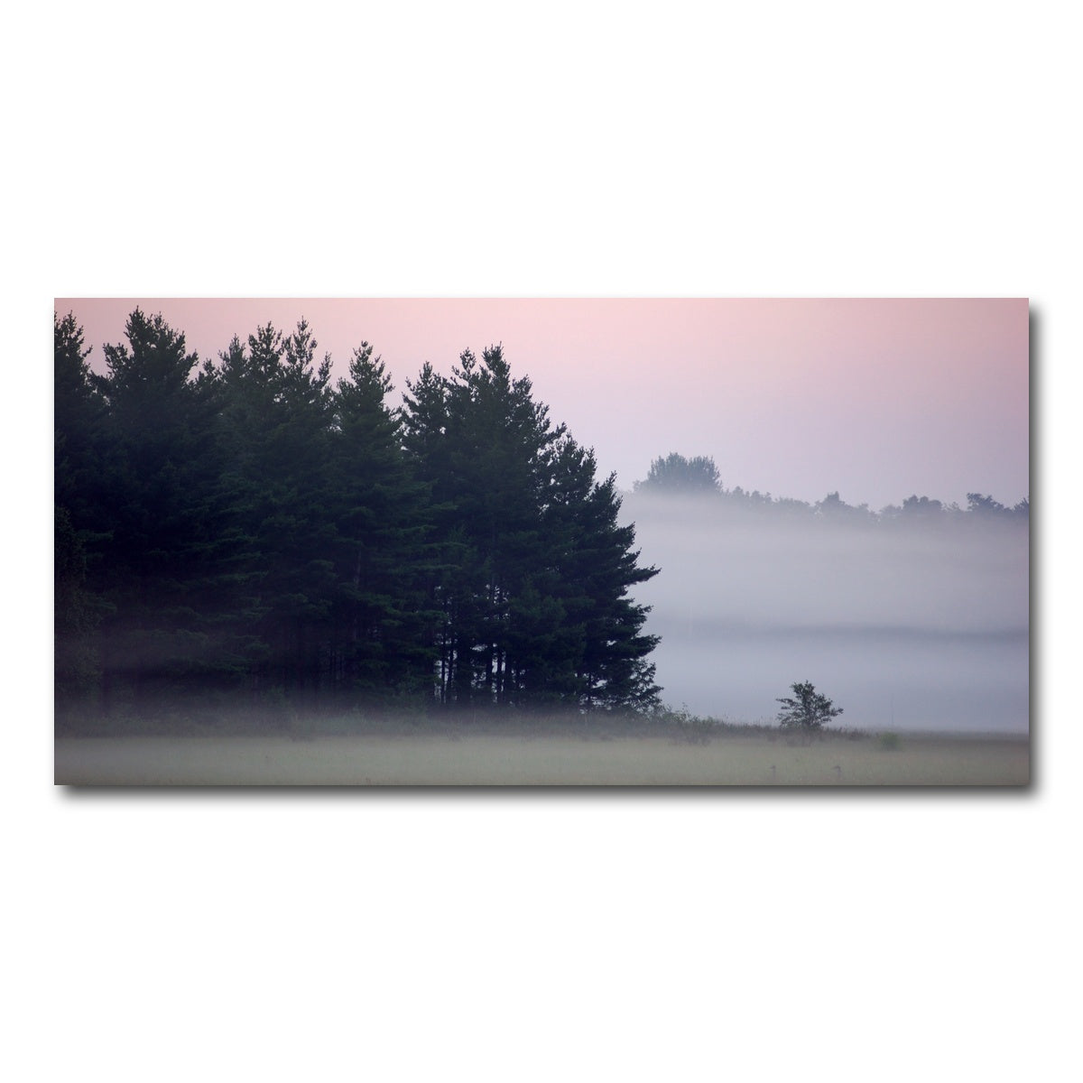 AUTO-MOCKUP WHITE | Misty Wisconsin Morning Castle Rock Lake | 1 Piece | Gallery Wrap Canvas | group=2x1