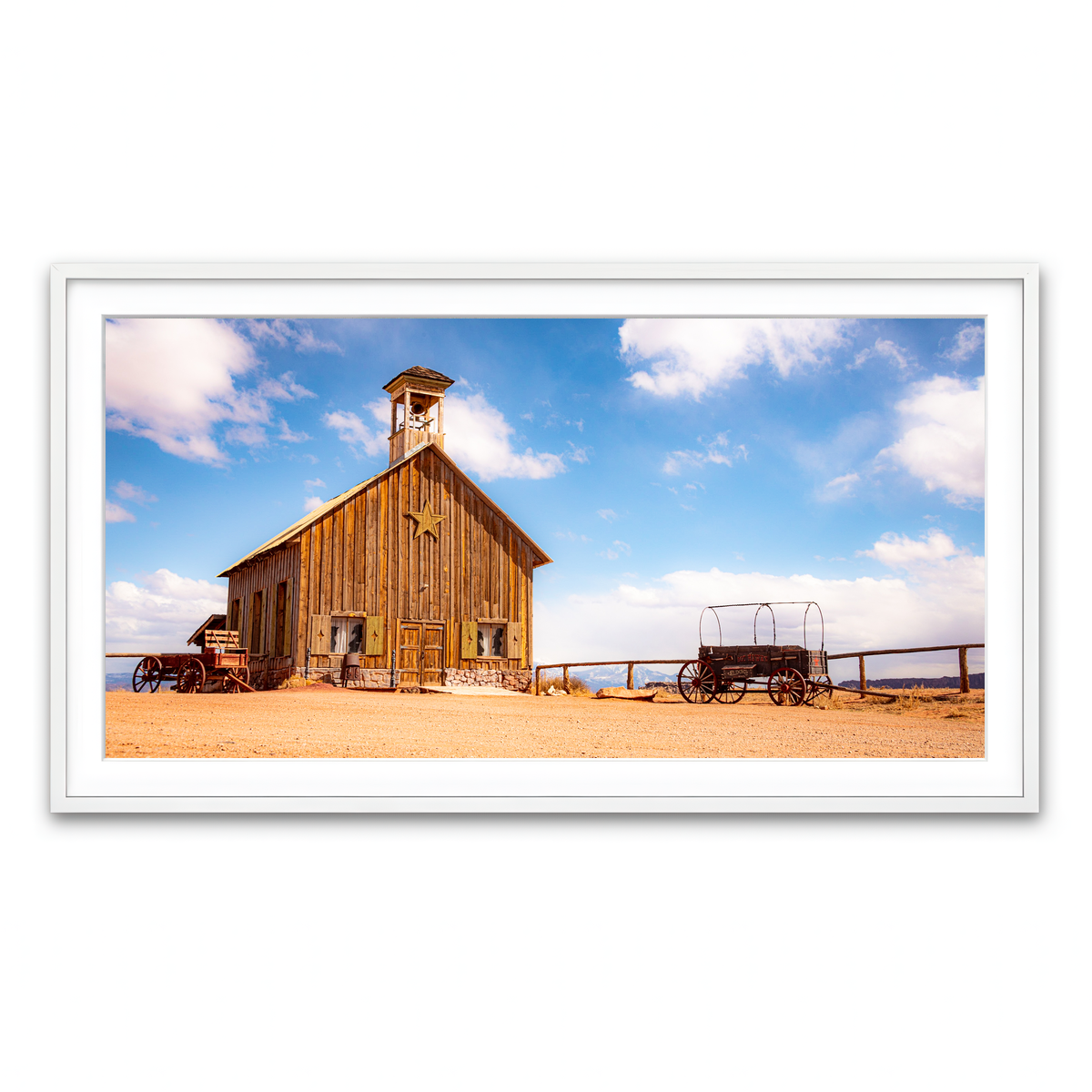 Framed Print 2x1 White