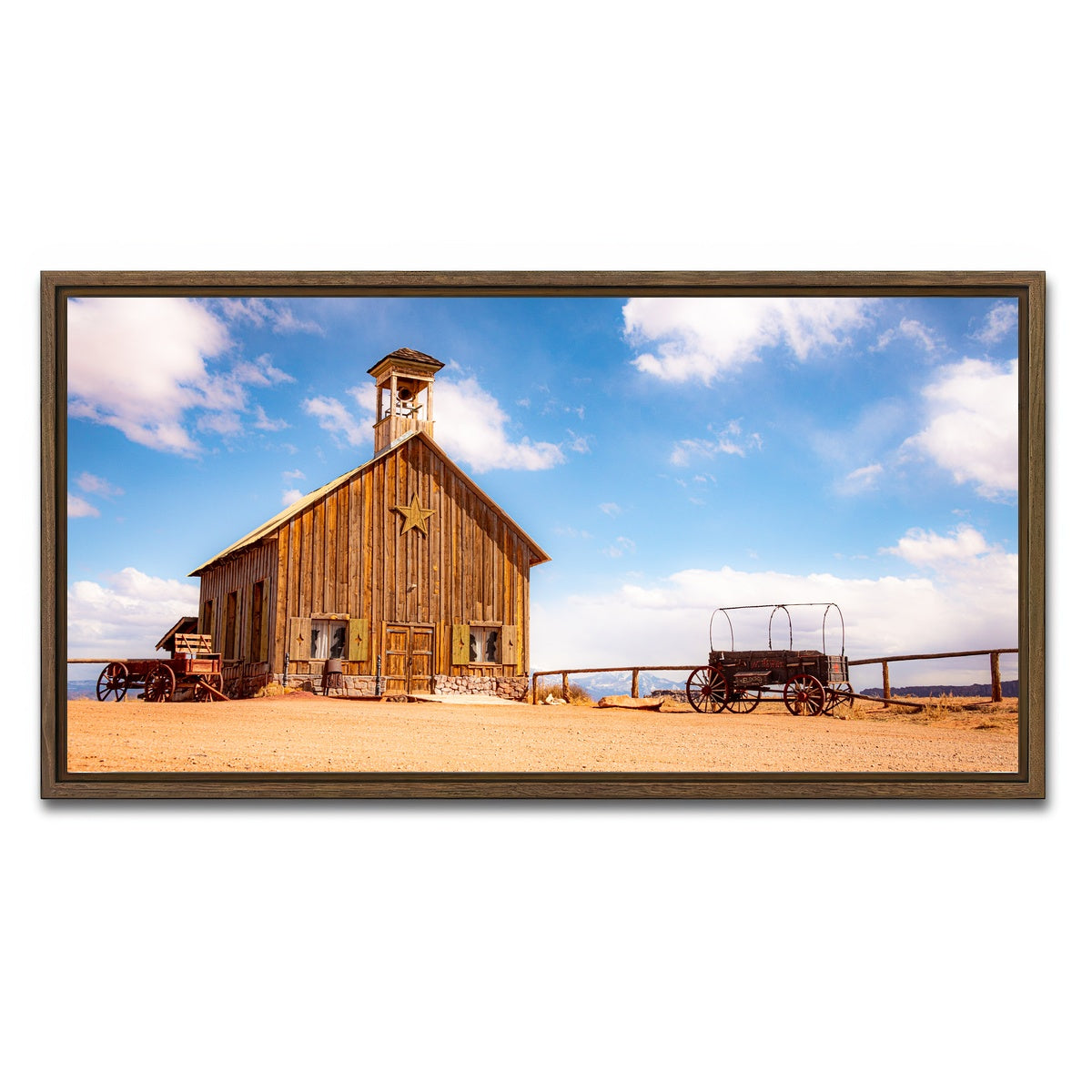 AUTO-MOCKUP WHITE | Moab Barn | 1 Piece | Walnut Framed Canvas | group=2x1