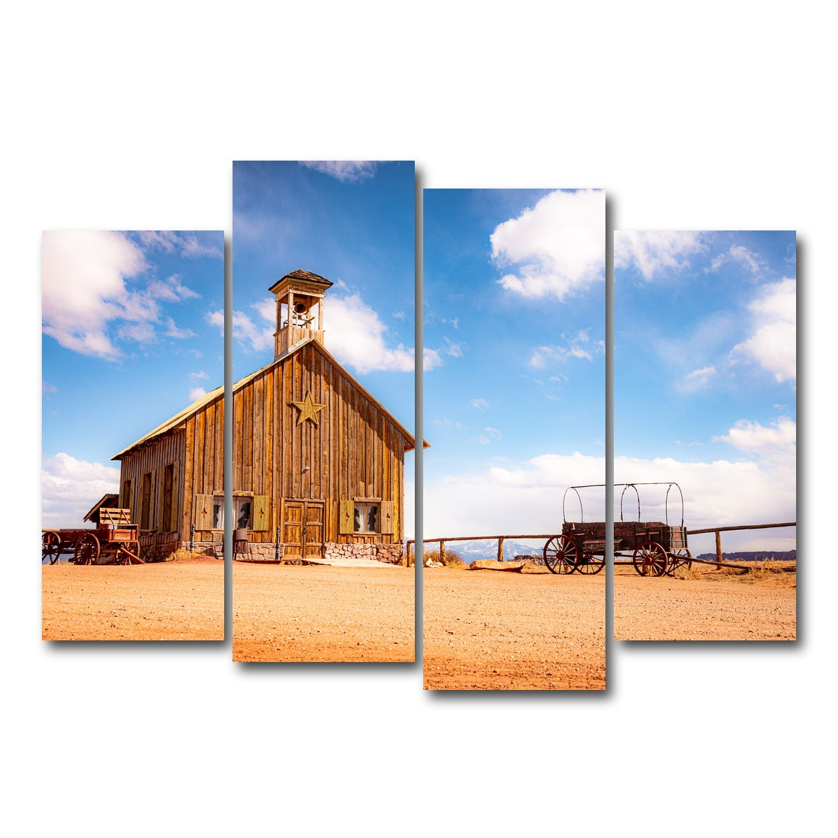 AUTO-MOCKUP WHITE | Moab Barn | 4 Piece | Gallery Wrap Canvas | group=4_normal