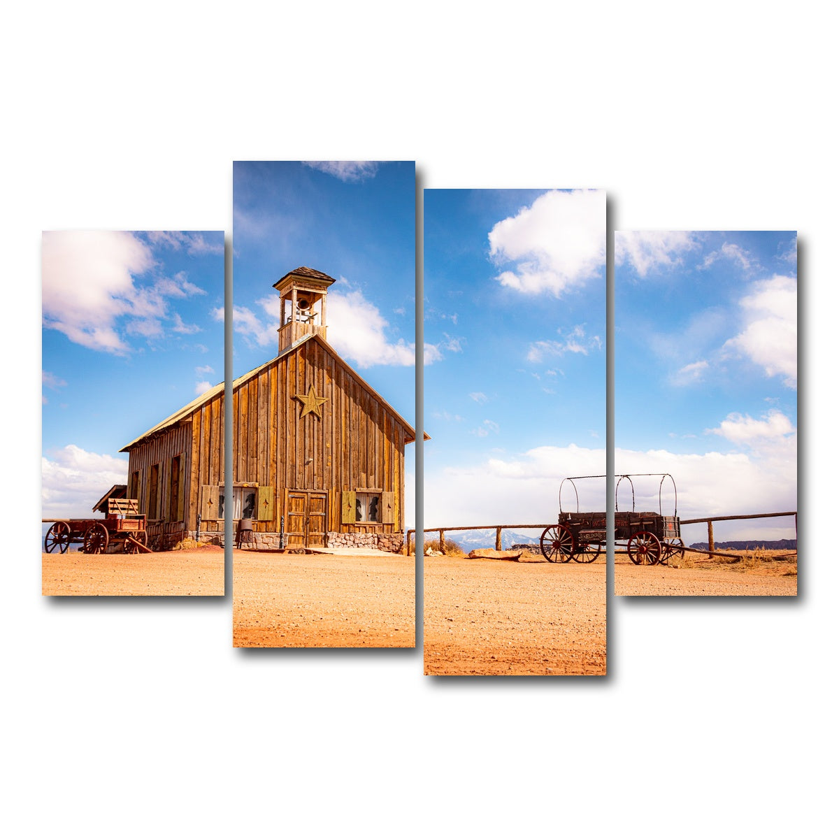 AUTO-MOCKUP WHITE | Moab Barn | 4 Piece | Gallery Wrap Canvas | group=4_short