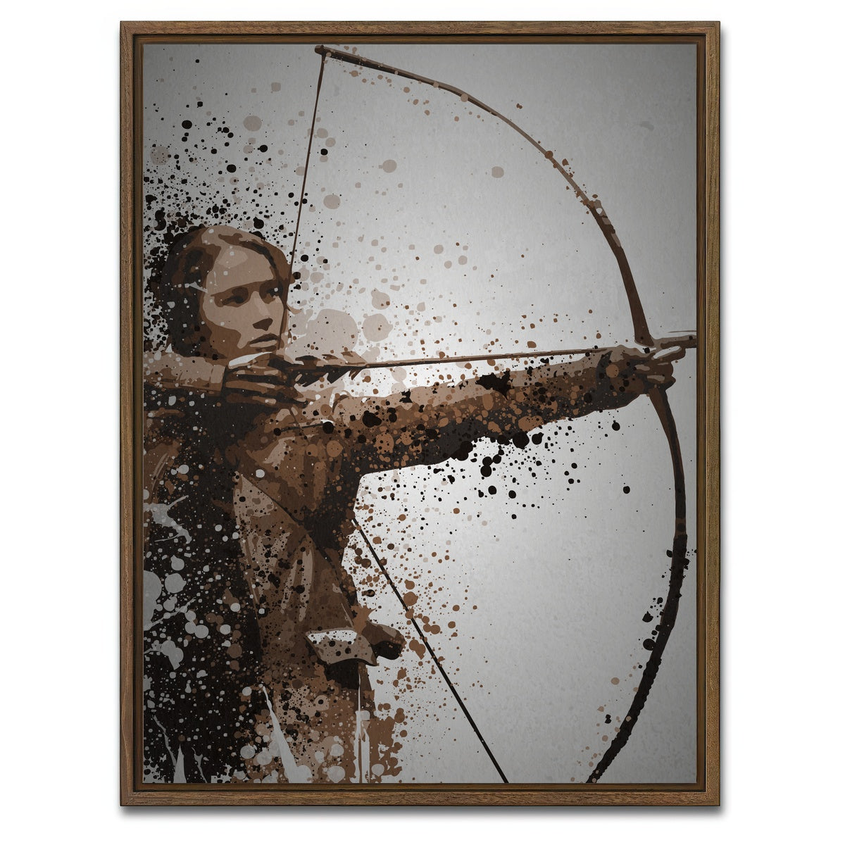 AUTO-MOCKUP WHITE | Mocking Jay | 1 Piece | Walnut Framed Canvas | group=3x4