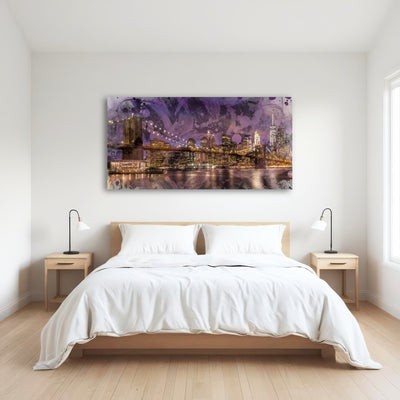 AUTO-MOCKUP ROOM | Modern Art BROOKLYN BRIDGE Sunset