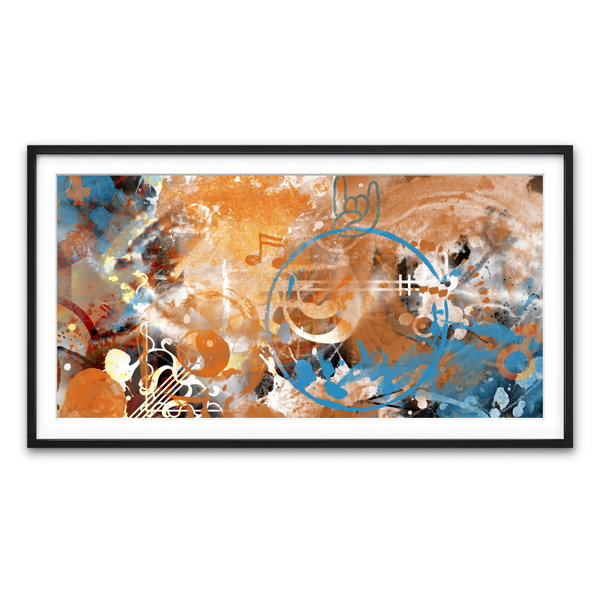 Framed Print 2x1 Black