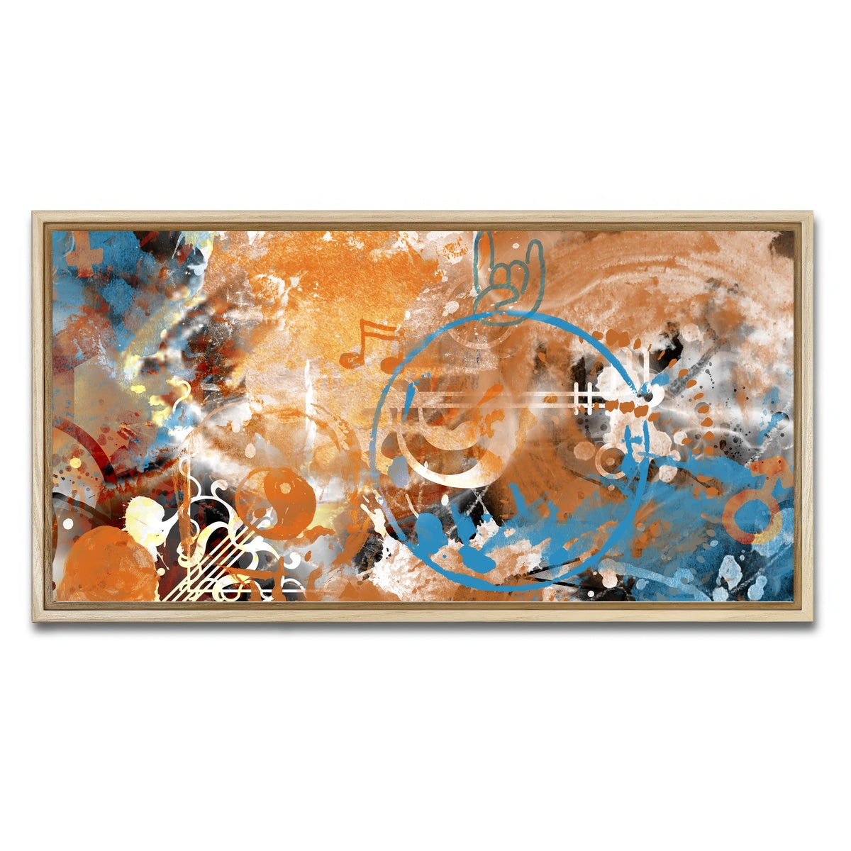 AUTO-MOCKUP WHITE | Modern Art Beyond Control | 1 Piece | Natural Framed Canvas | group=2x1