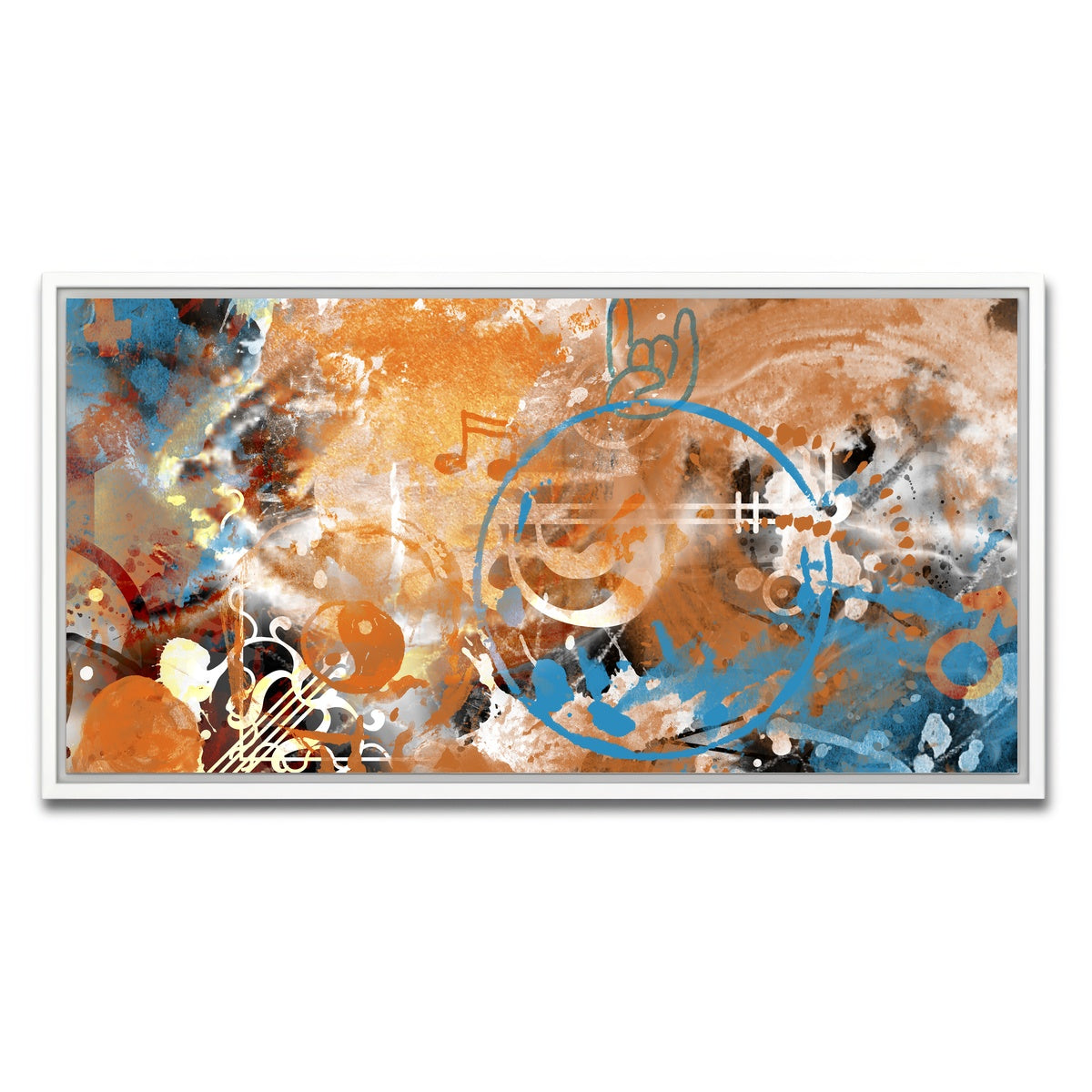 AUTO-MOCKUP WHITE | Modern Art Beyond Control | 1 Piece | White Framed Canvas | group=2x1