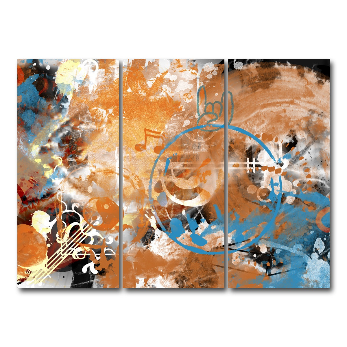 AUTO-MOCKUP WHITE | Modern Art Beyond Control | 3 Piece | Gallery Wrap Canvas | group=8x18