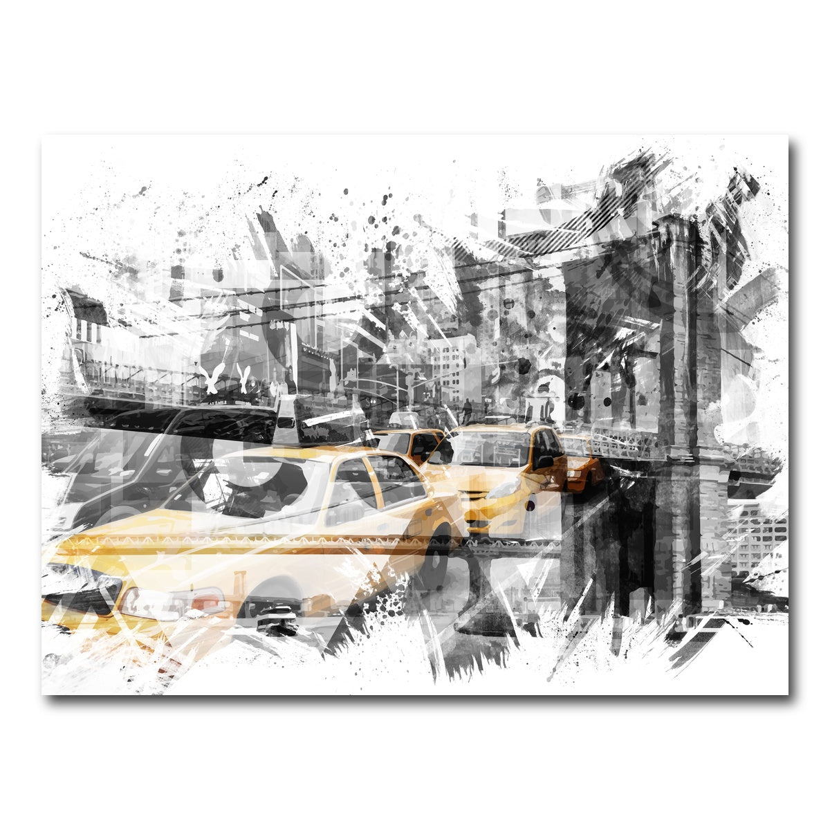 AUTO-MOCKUP WHITE | Modern Art NYC Collage | 1 Piece | Gallery Wrap Canvas | group=4x3