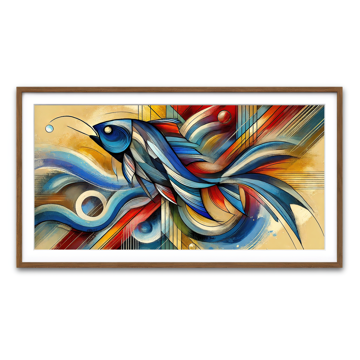 Framed Print 2x1 Walnut