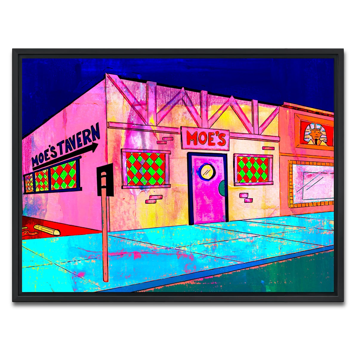 AUTO-MOCKUP WHITE | Moe's Tavern | 1 Piece | Black Framed Canvas | group=4x3