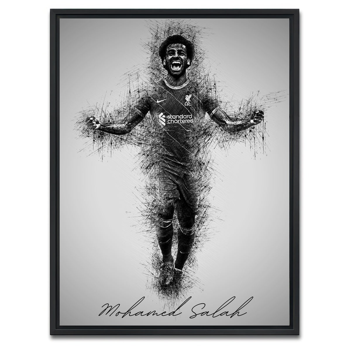 AUTO-MOCKUP WHITE | Mohamed Salah | 1 Piece | Black Framed Canvas | group=3x4