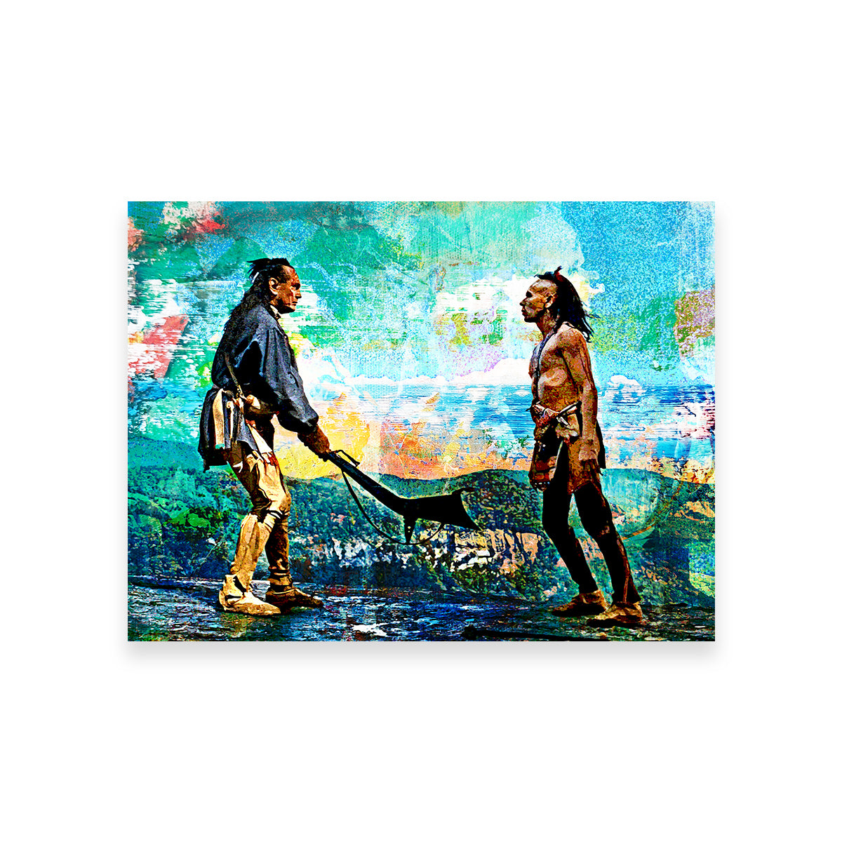 Last of the Mohicans Vintage Blues Wall Art