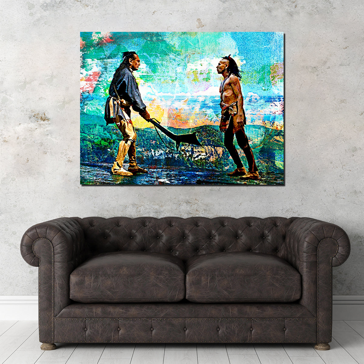Last of the Mohicans Vintage Blues Wall Art