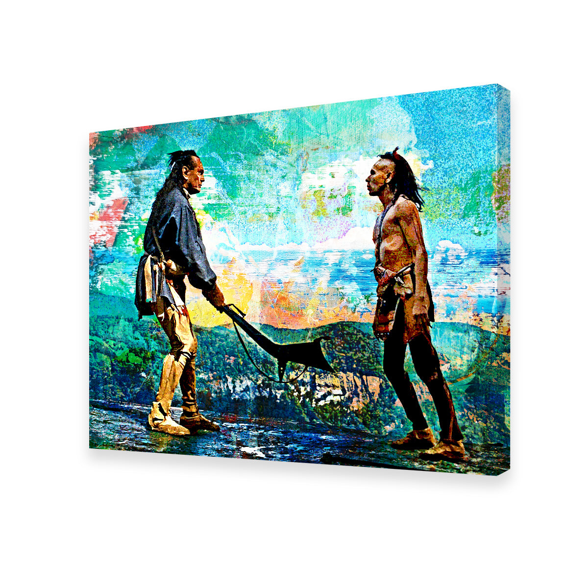 Last of the Mohicans Vintage Blues Wall Art