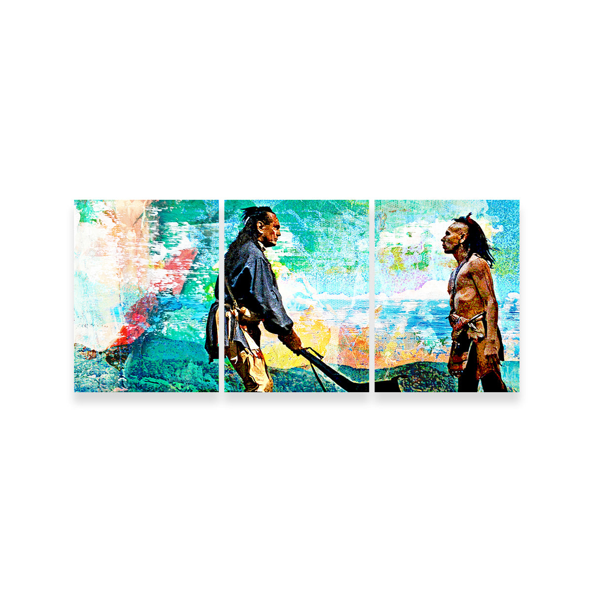 Last of the Mohicans Vintage Blues Wall Art