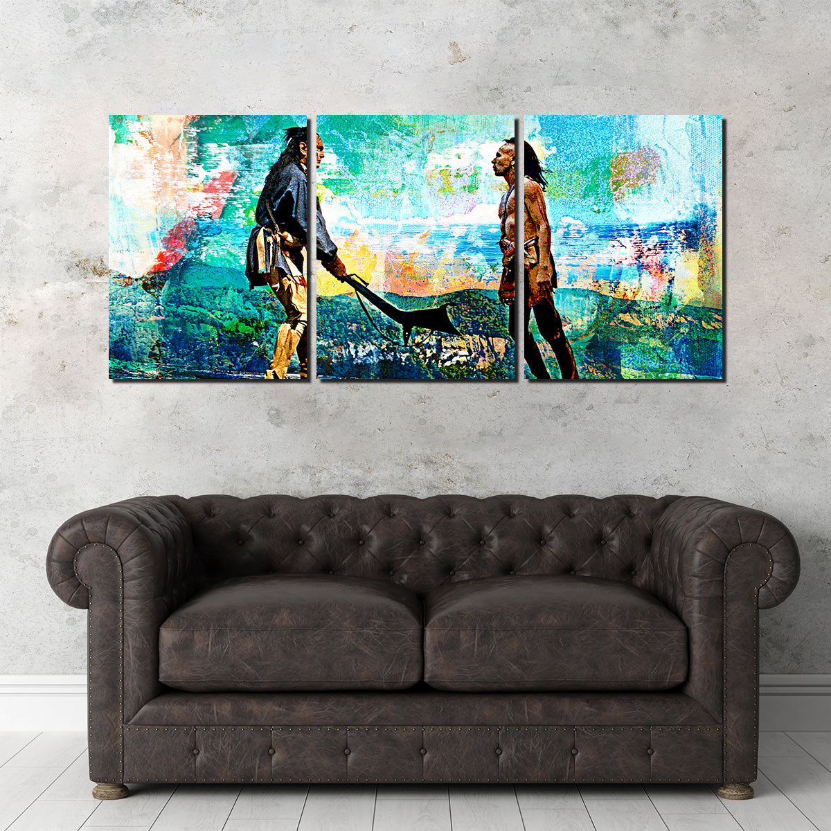 Last of the Mohicans Vintage Blues Wall Art