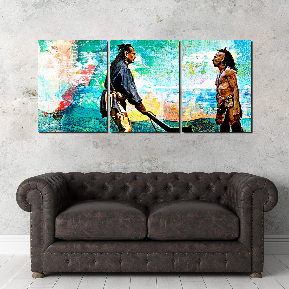 Last of the Mohicans Vintage Blues Wall Art