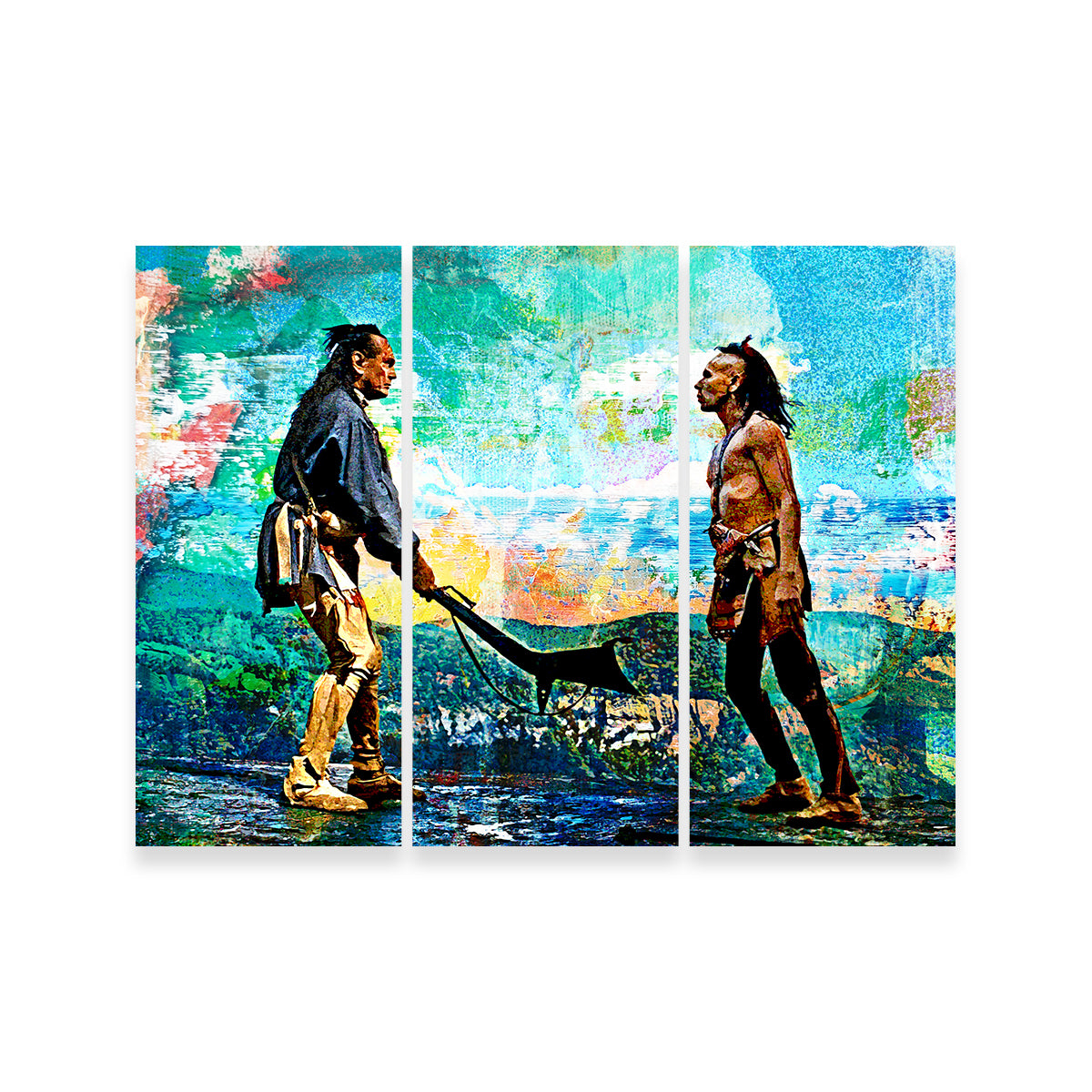 Last of the Mohicans Vintage Blues Wall Art