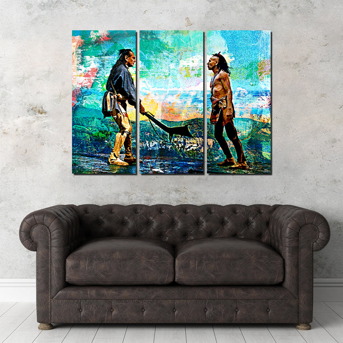 Last of the Mohicans Vintage Blues Wall Art