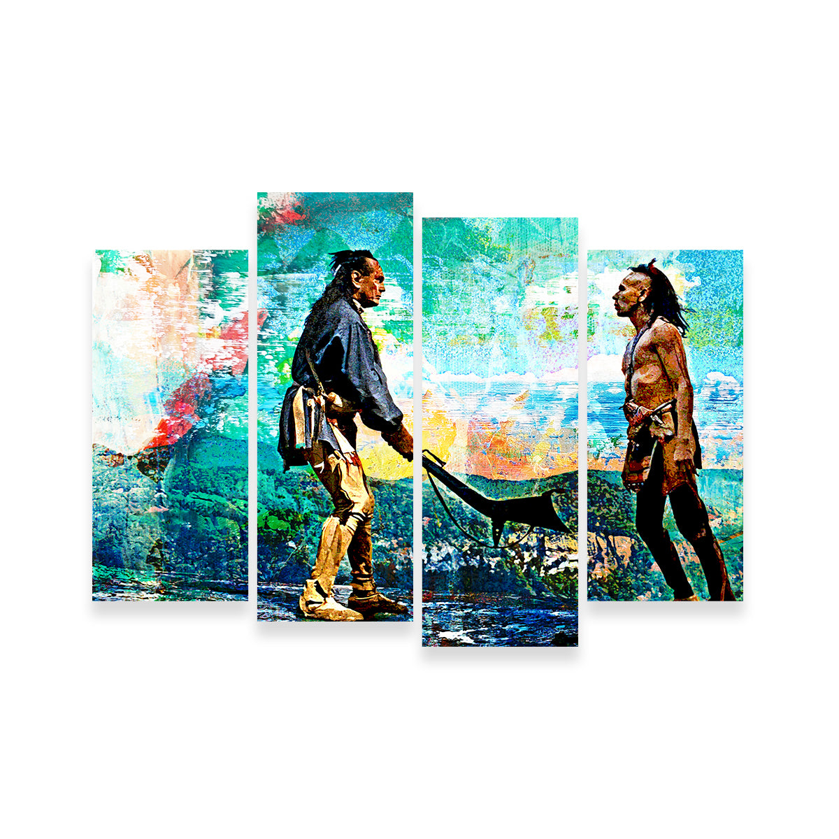 Last of the Mohicans Vintage Blues Wall Art
