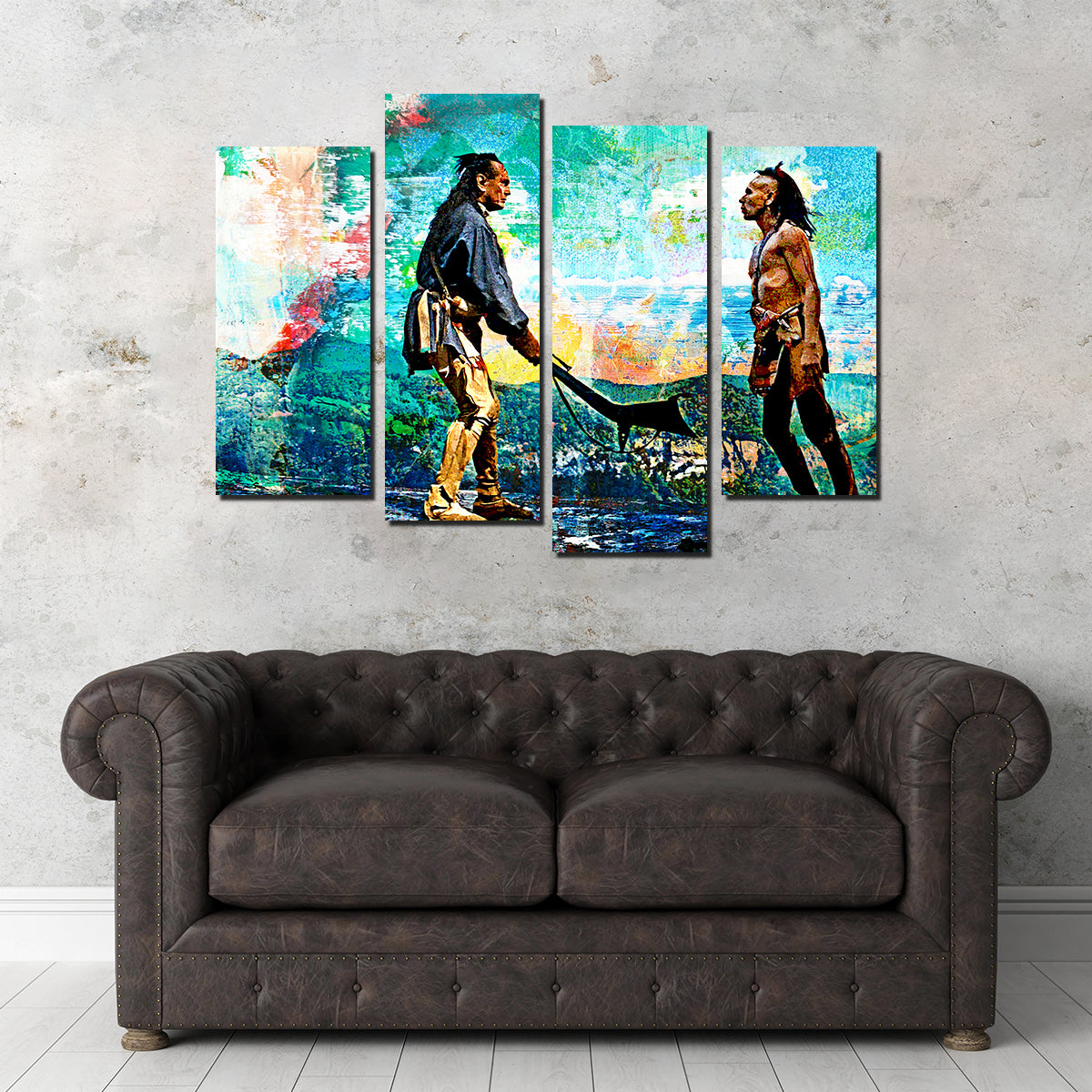 Last of the Mohicans Vintage Blues Wall Art