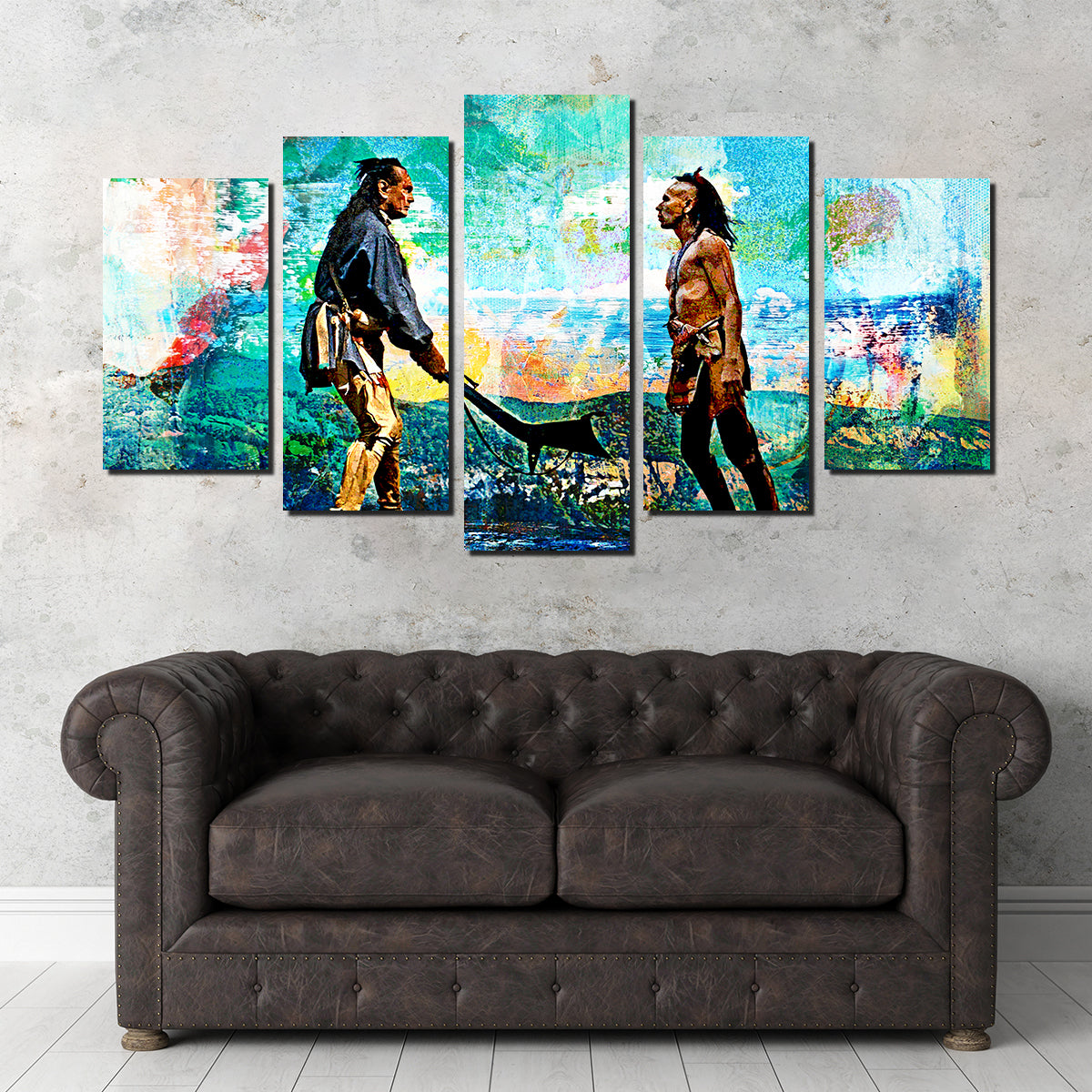 Last of the Mohicans Vintage Blues Wall Art