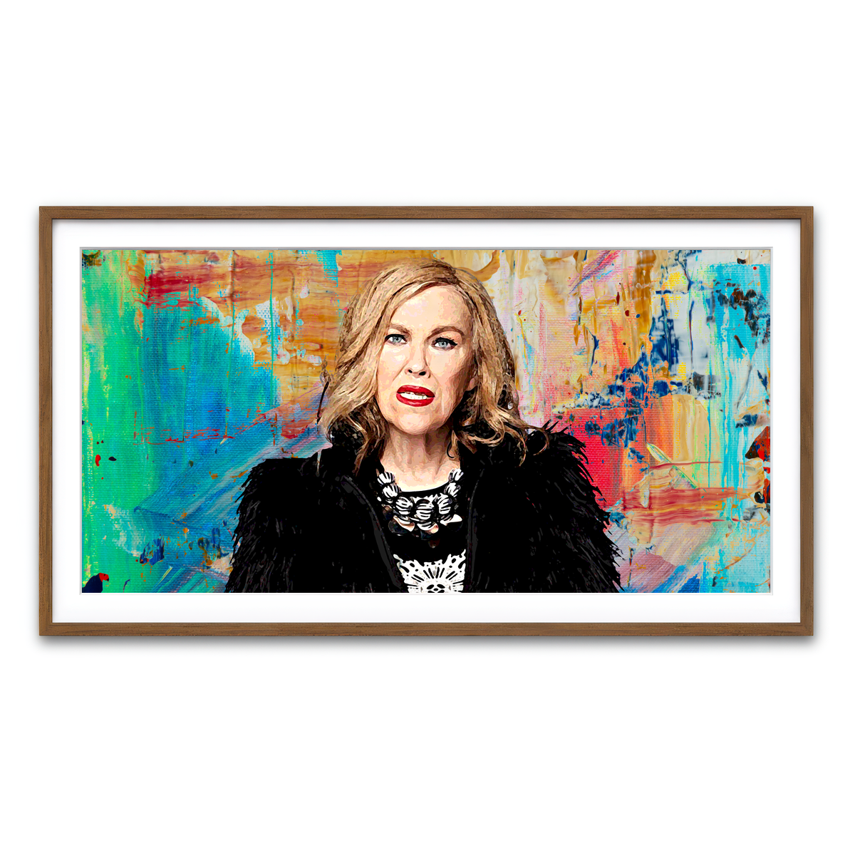 Framed Print 2x1 Walnut