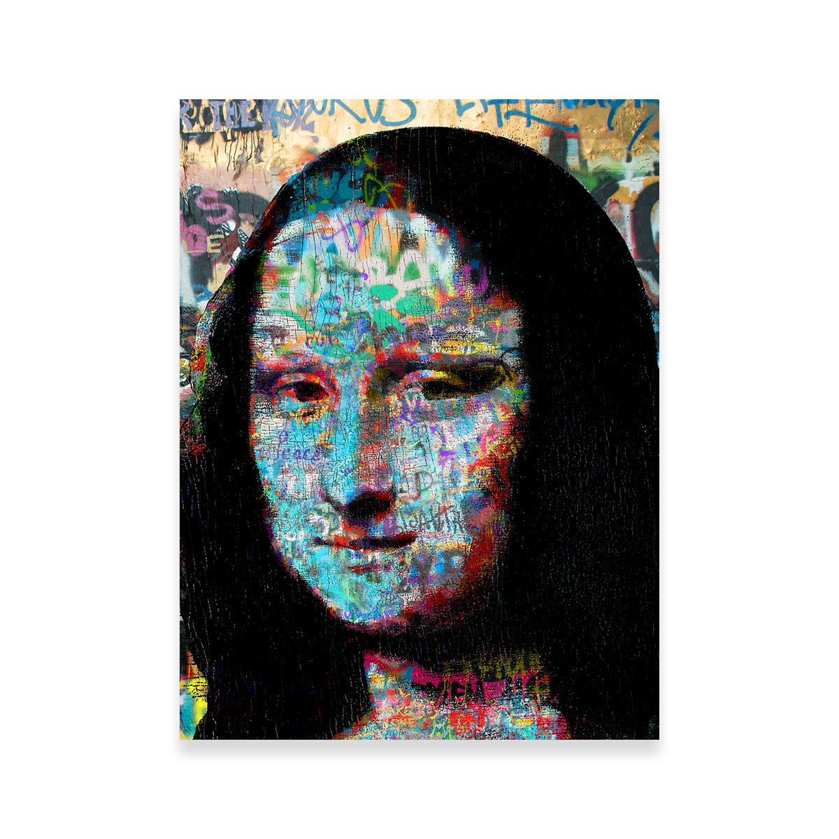 Mona Lisa Heavy Graffiti Wall Art