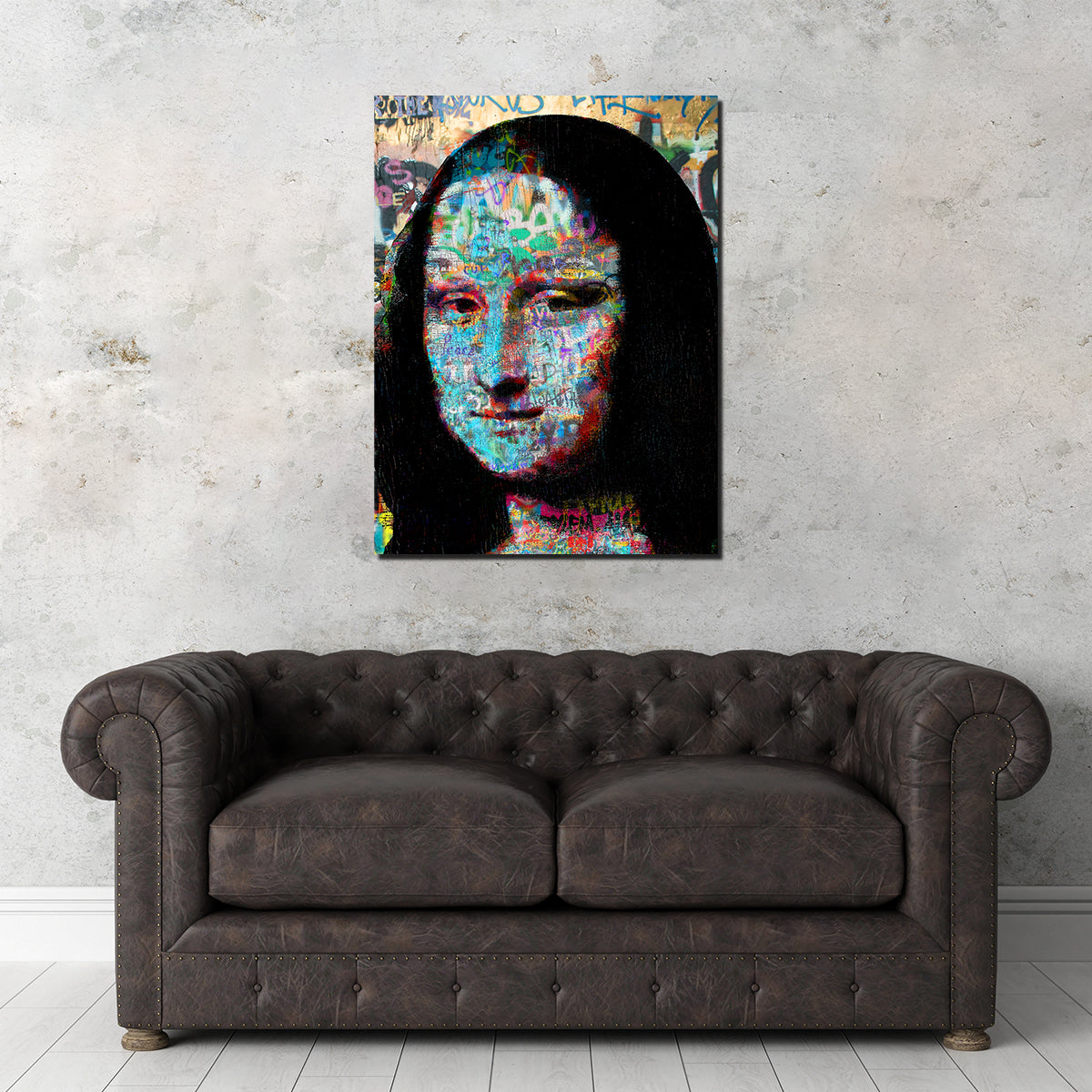 Mona Lisa Heavy Graffiti Wall Art