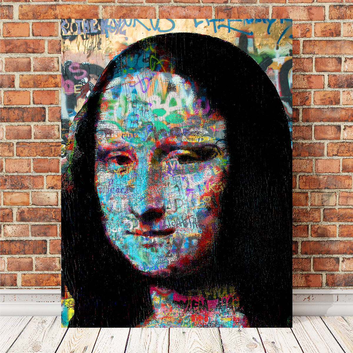 Mona Lisa Heavy Graffiti Wall Art