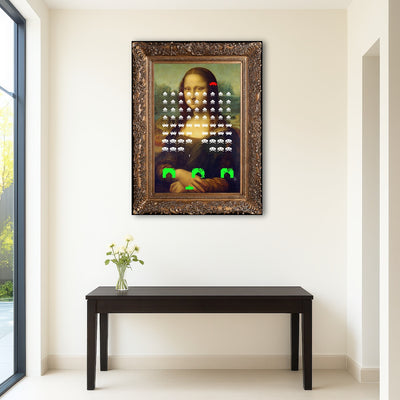 AUTO-MOCKUP ROOM | Mona Lisa Space Invaders