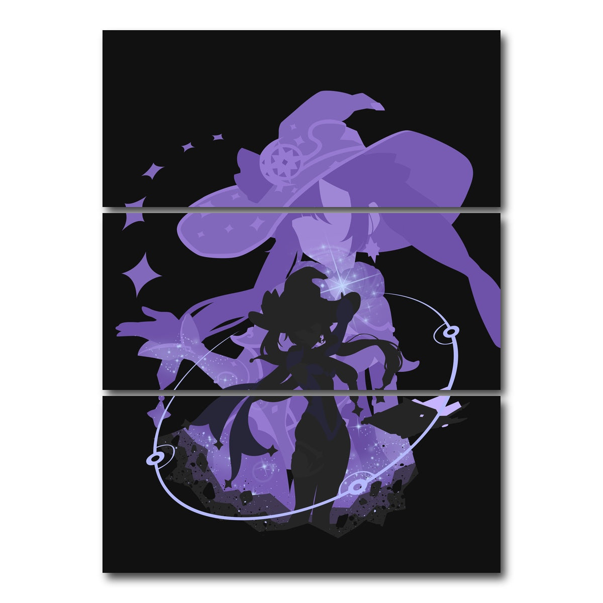 AUTO-MOCKUP WHITE | Mona | 3 Piece | Gallery Wrap Canvas | group=8x18_stacked