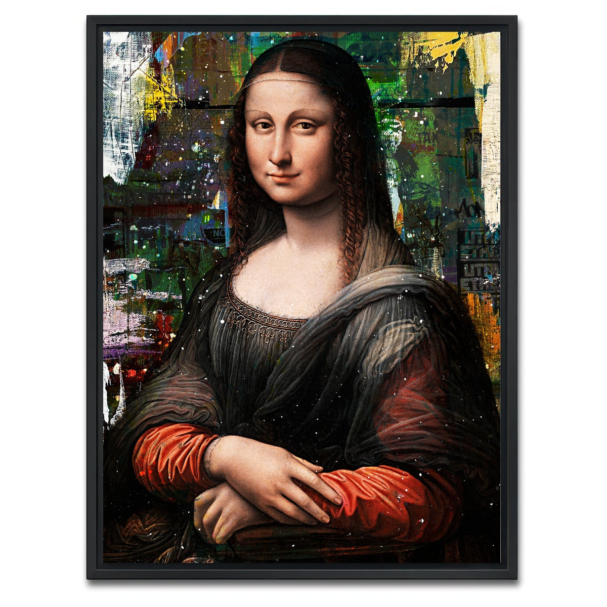 AUTO-MOCKUP WHITE | Mona lisa | 1 Piece | Black Framed Canvas | group=3x4