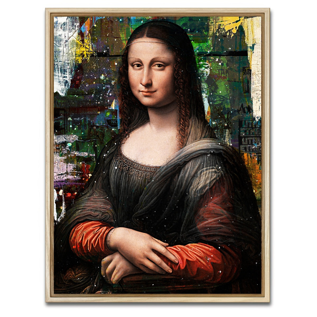 AUTO-MOCKUP WHITE | Mona lisa | 1 Piece | Natural Framed Canvas | group=3x4