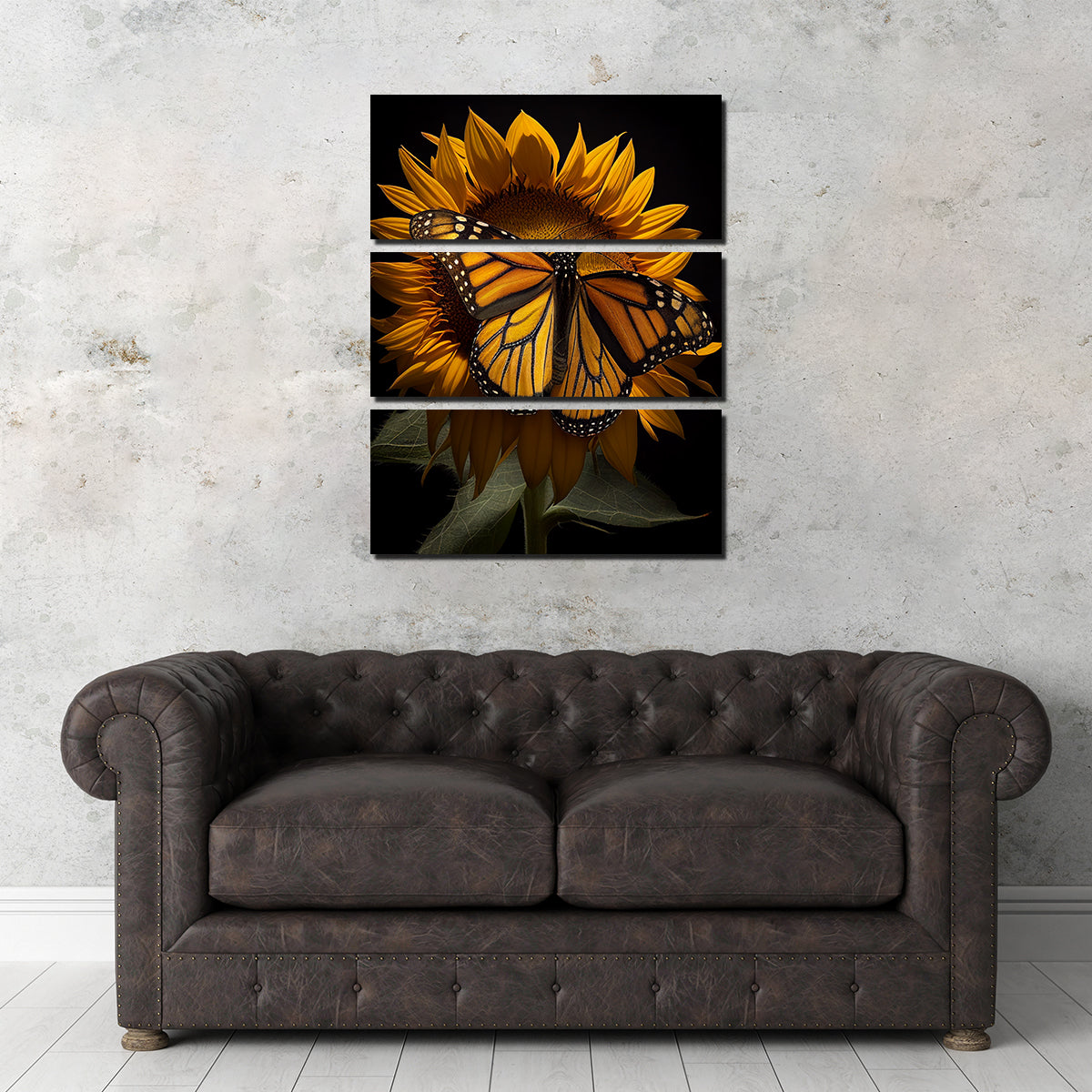 Monarch Butterfly and Sunflower
