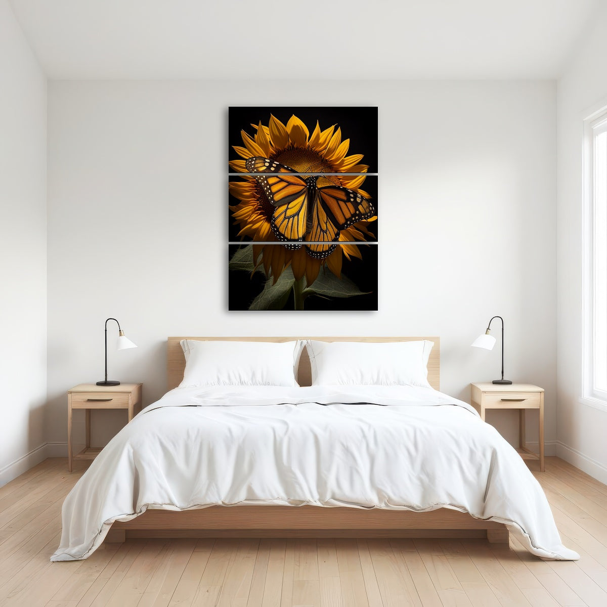 AUTO-MOCKUP ROOM | Monarch Butterfly and Sunflower