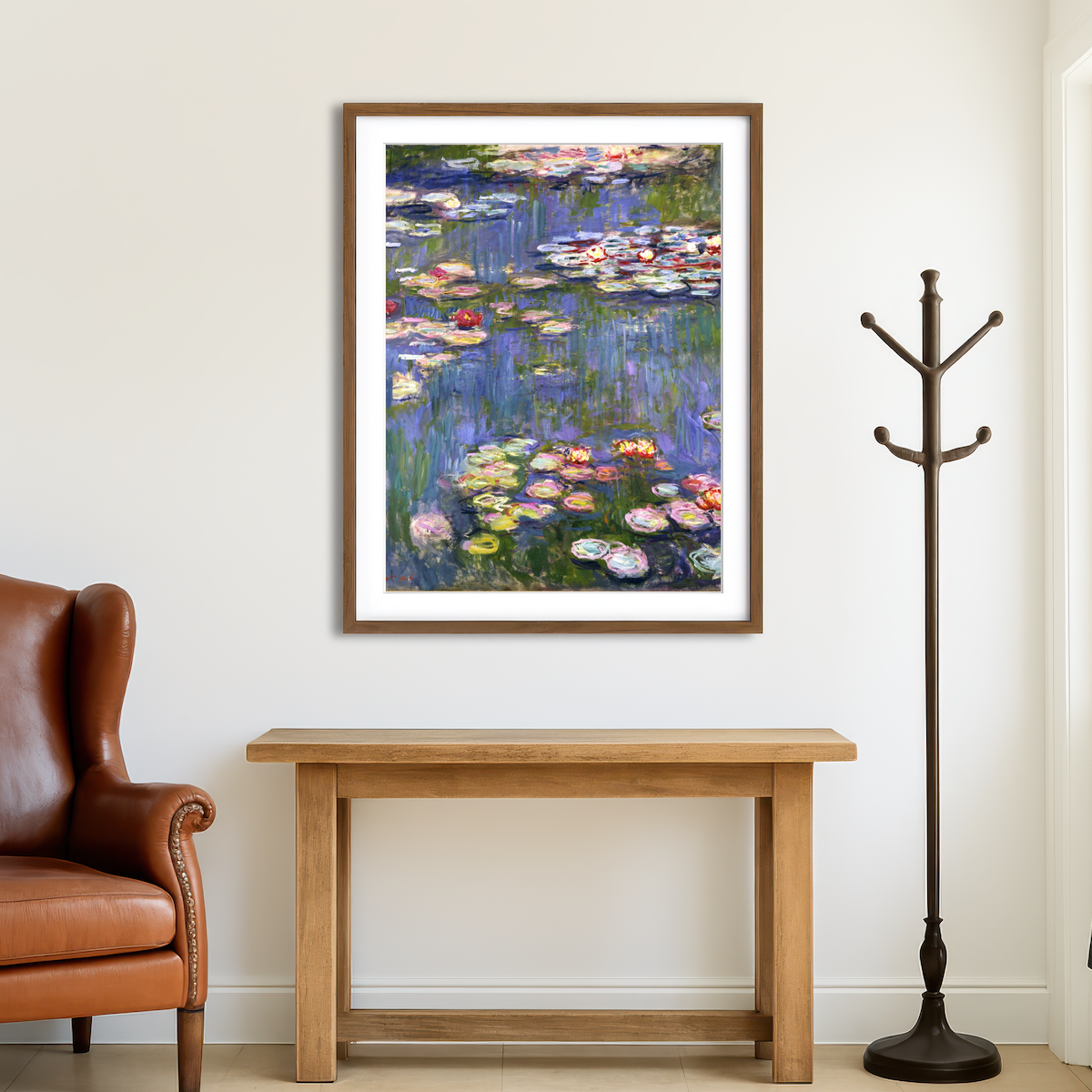AUTO-MOCKUP ROOM | Monet Water Lilies Wall Art