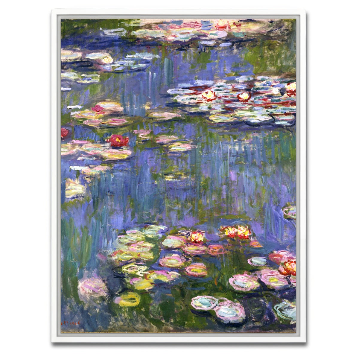 AUTO-MOCKUP WHITE | Monet Water Lilies | 1 Piece | White Framed Canvas | group=3x4