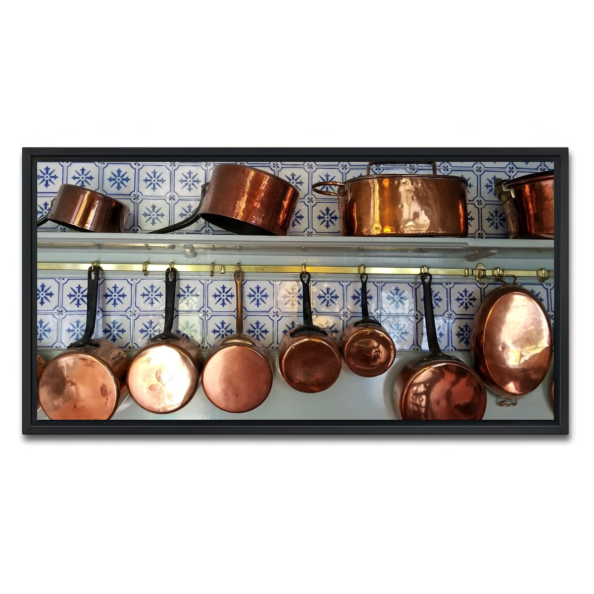 AUTO-MOCKUP WHITE | Monet's Kitchen - Giverny, France | 1 Piece | Black Framed Canvas | group=2x1