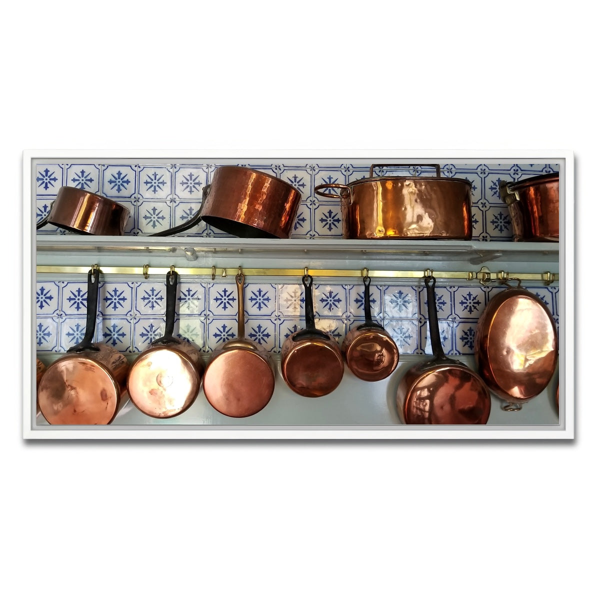 AUTO-MOCKUP WHITE | Monet's Kitchen - Giverny, France | 1 Piece | White Framed Canvas | group=2x1