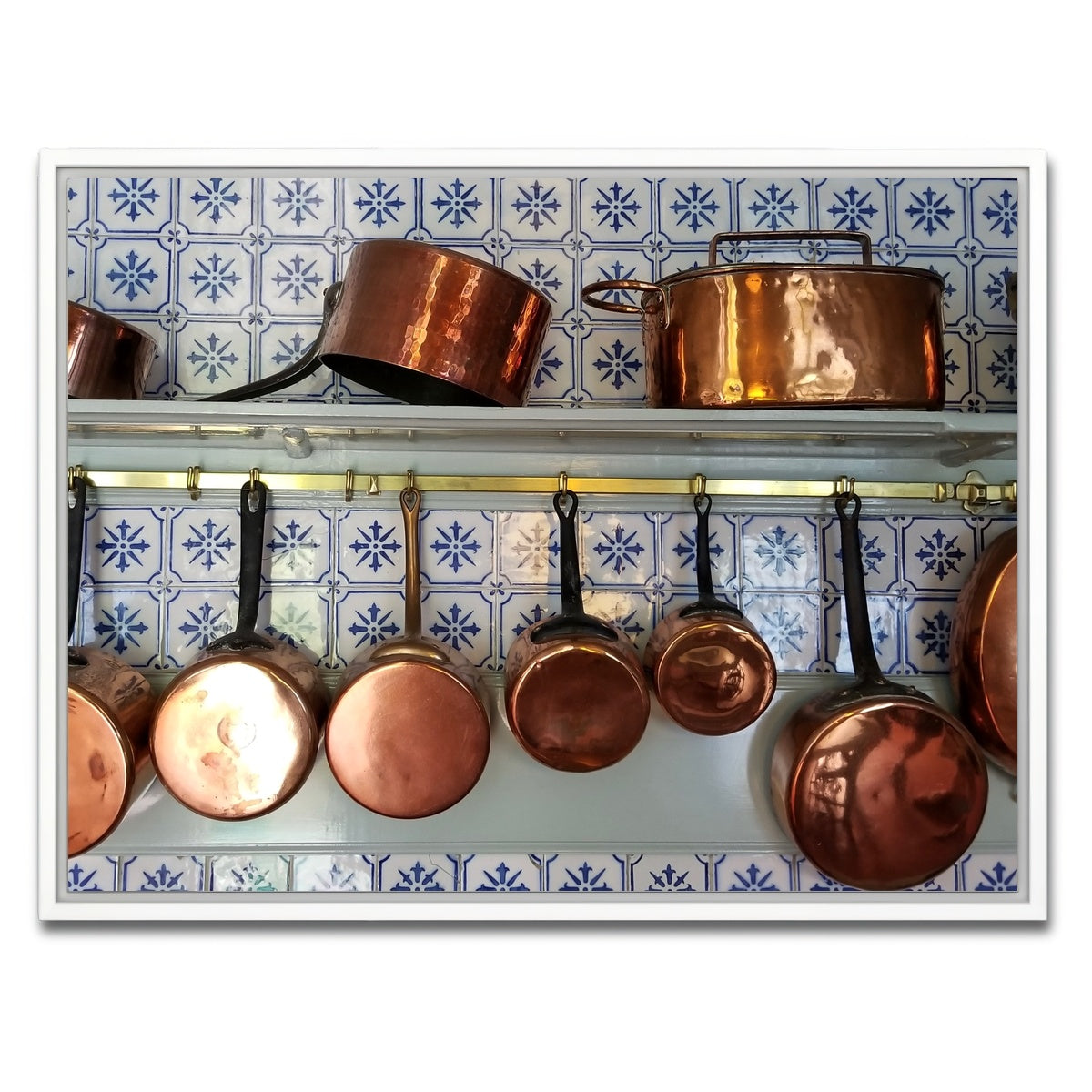 AUTO-MOCKUP WHITE | Monet's Kitchen - Giverny, France | 1 Piece | White Framed Canvas | group=4x3