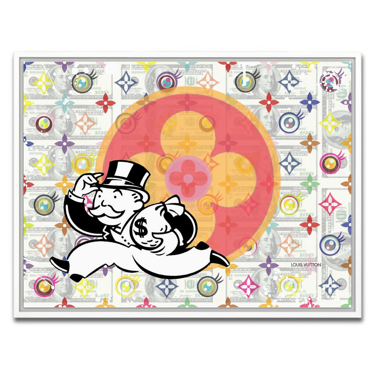 AUTO-MOCKUP WHITE | Money Bag Boy | 1 Piece | White Framed Canvas | group=4x3