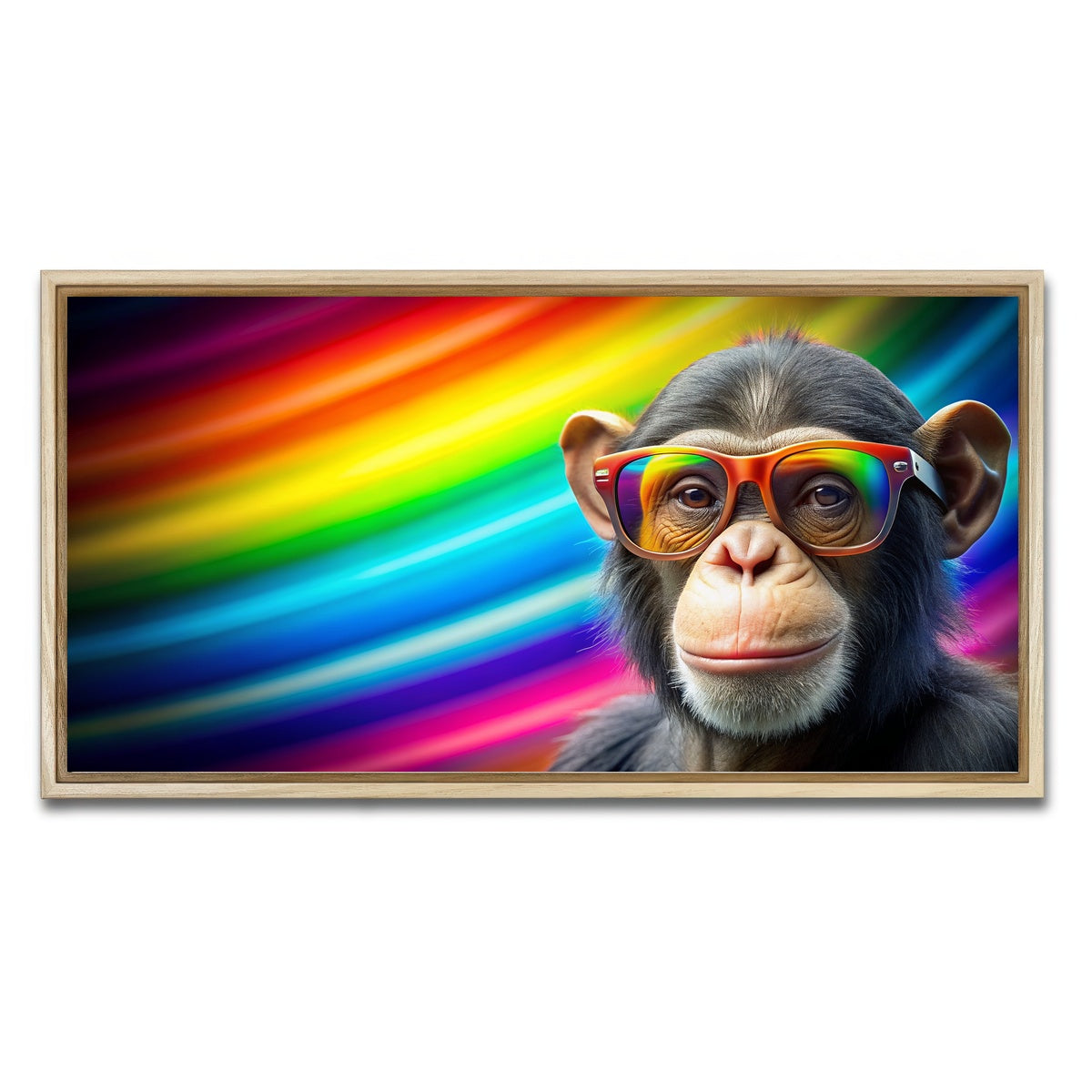 AUTO-MOCKUP WHITE | Monkey Color | 1 Piece | Natural Framed Canvas | group=2x1