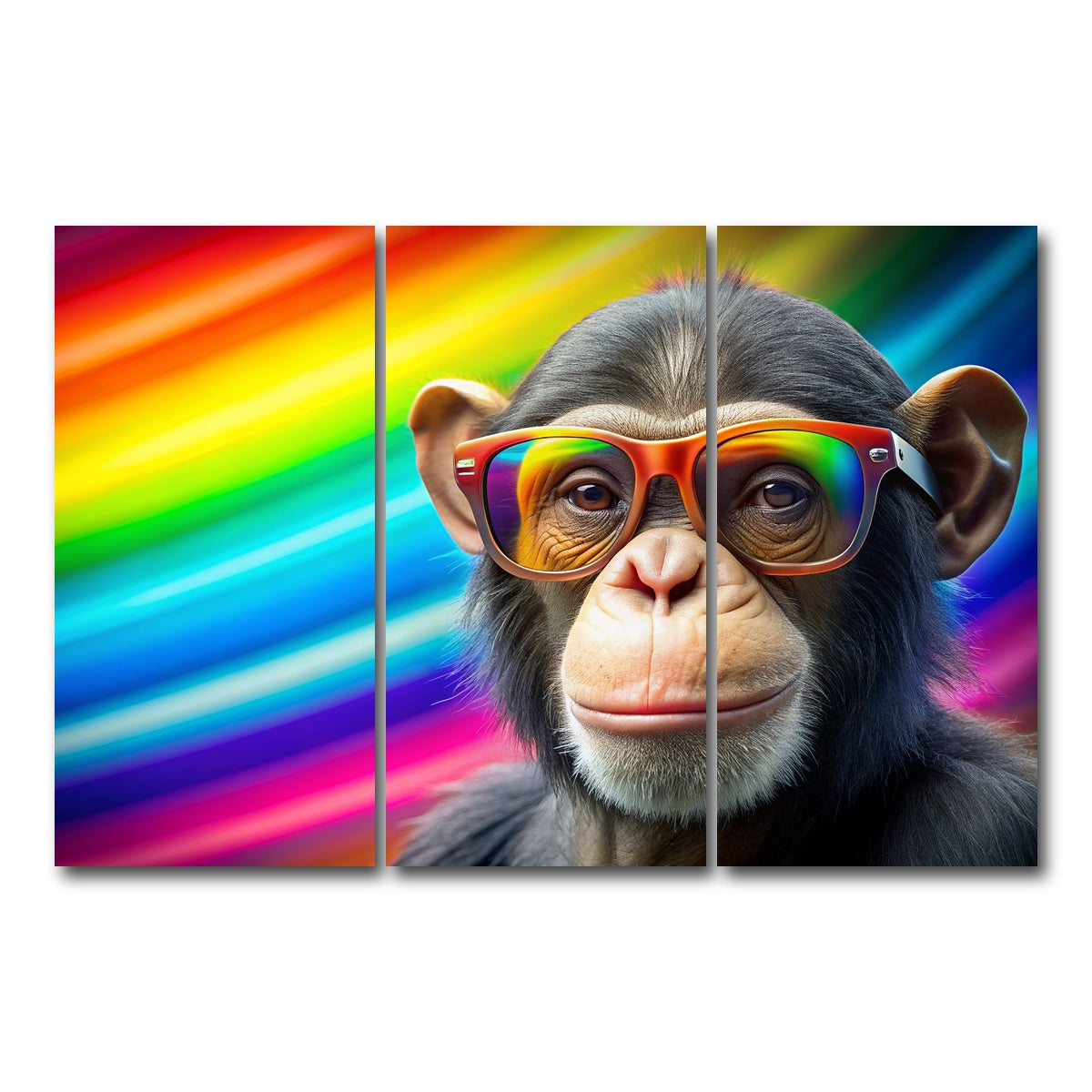 AUTO-MOCKUP WHITE | Monkey Color | 3 Piece | Gallery Wrap Canvas | group=12x24