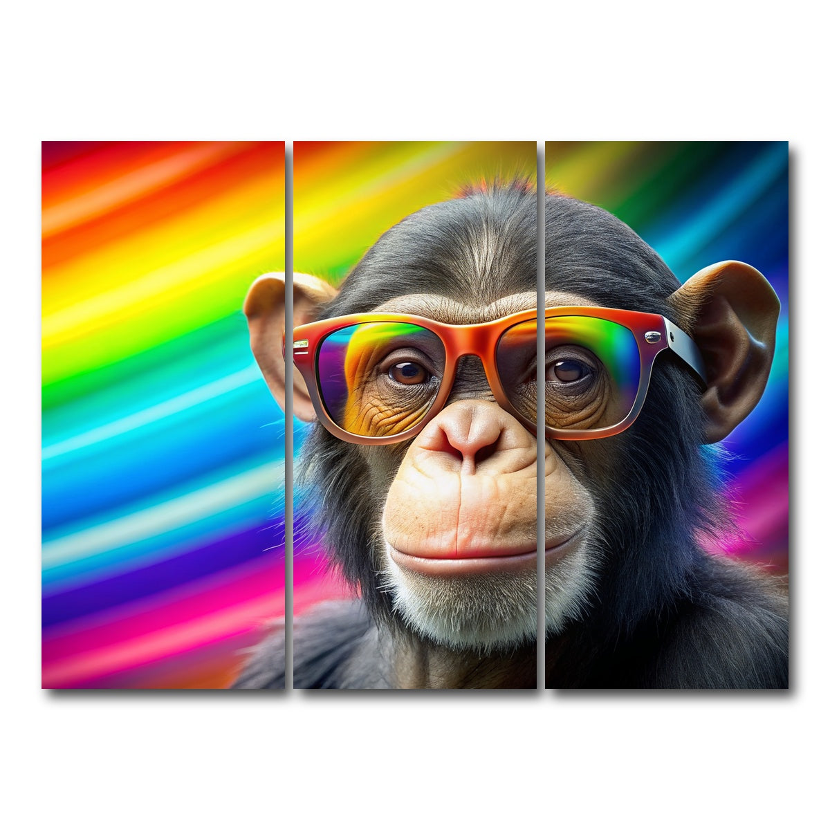 AUTO-MOCKUP WHITE | Monkey Color | 3 Piece | Gallery Wrap Canvas | group=8x18