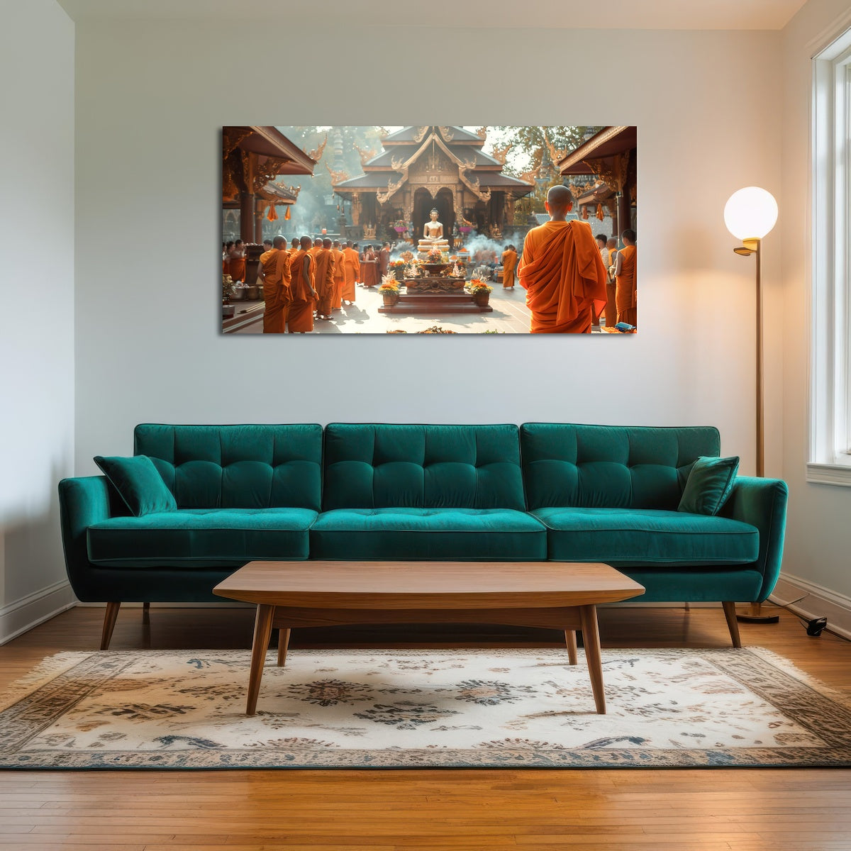 AUTO-MOCKUP ROOM | Monks in saffron robes