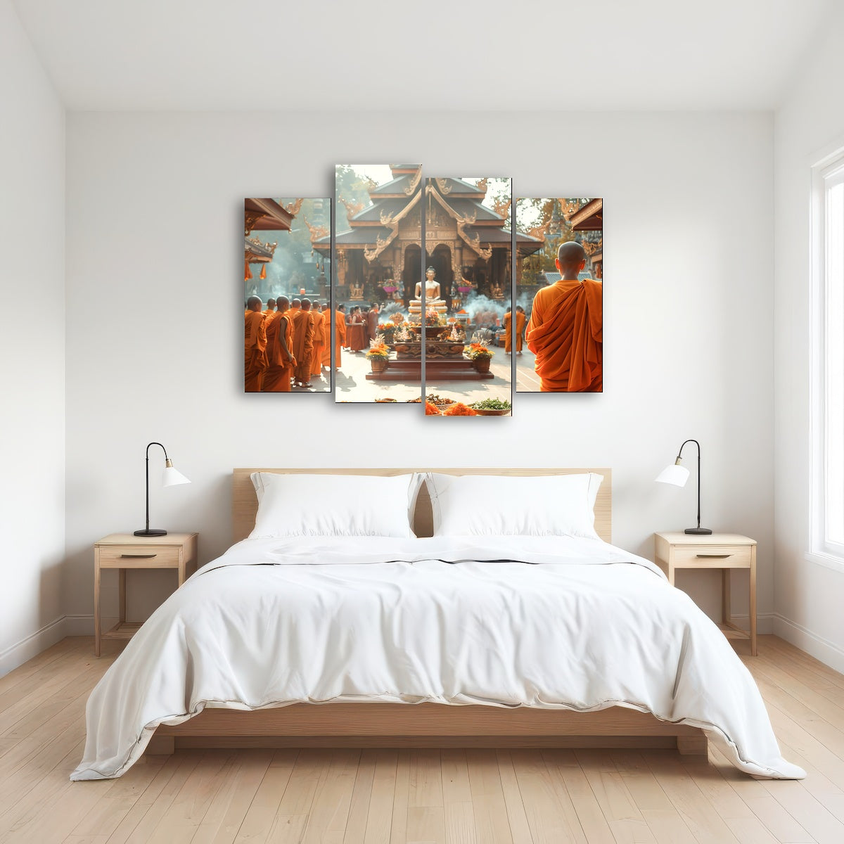 AUTO-MOCKUP ROOM | Monks in saffron robes