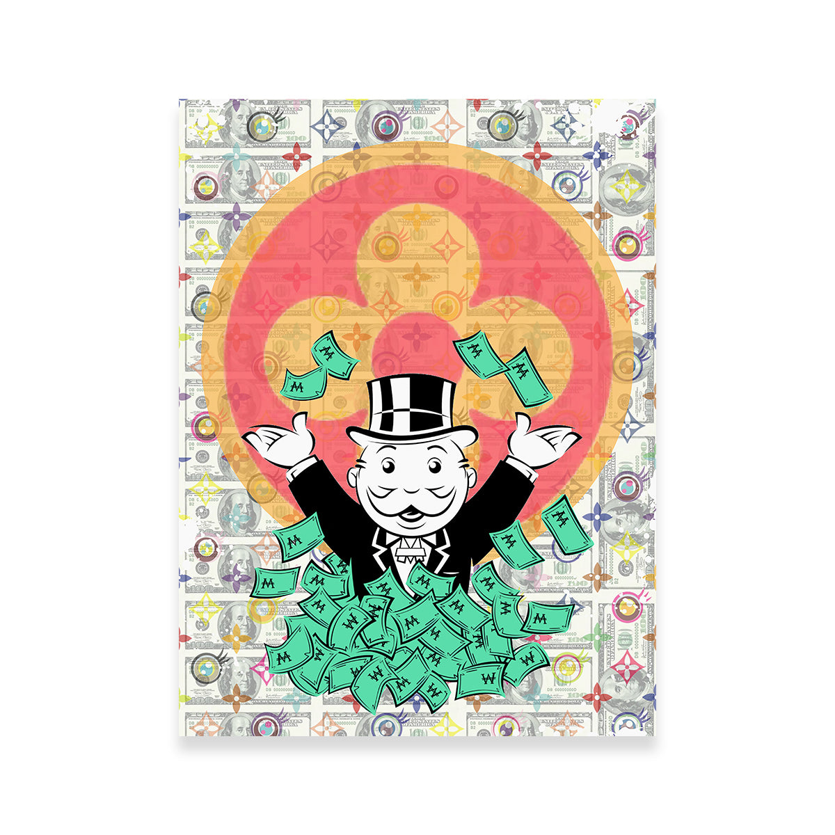 Monopoly Money LV Wall Art